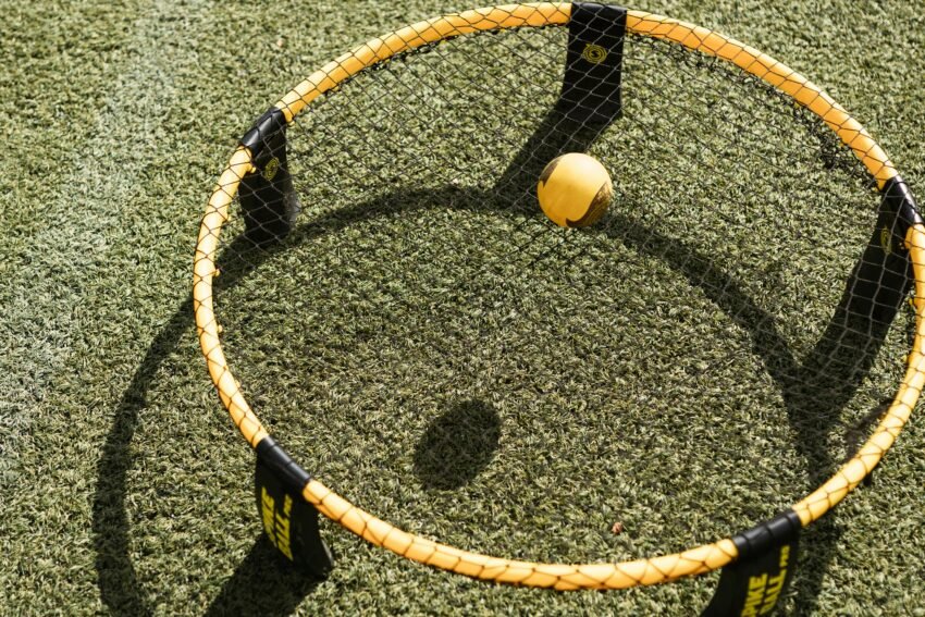 Spikeball Pro net and ball, a premium outdoor game for adult hosts